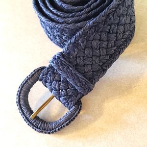 Navy LAUREN by Ralph Lauren Woven Belt Size XL